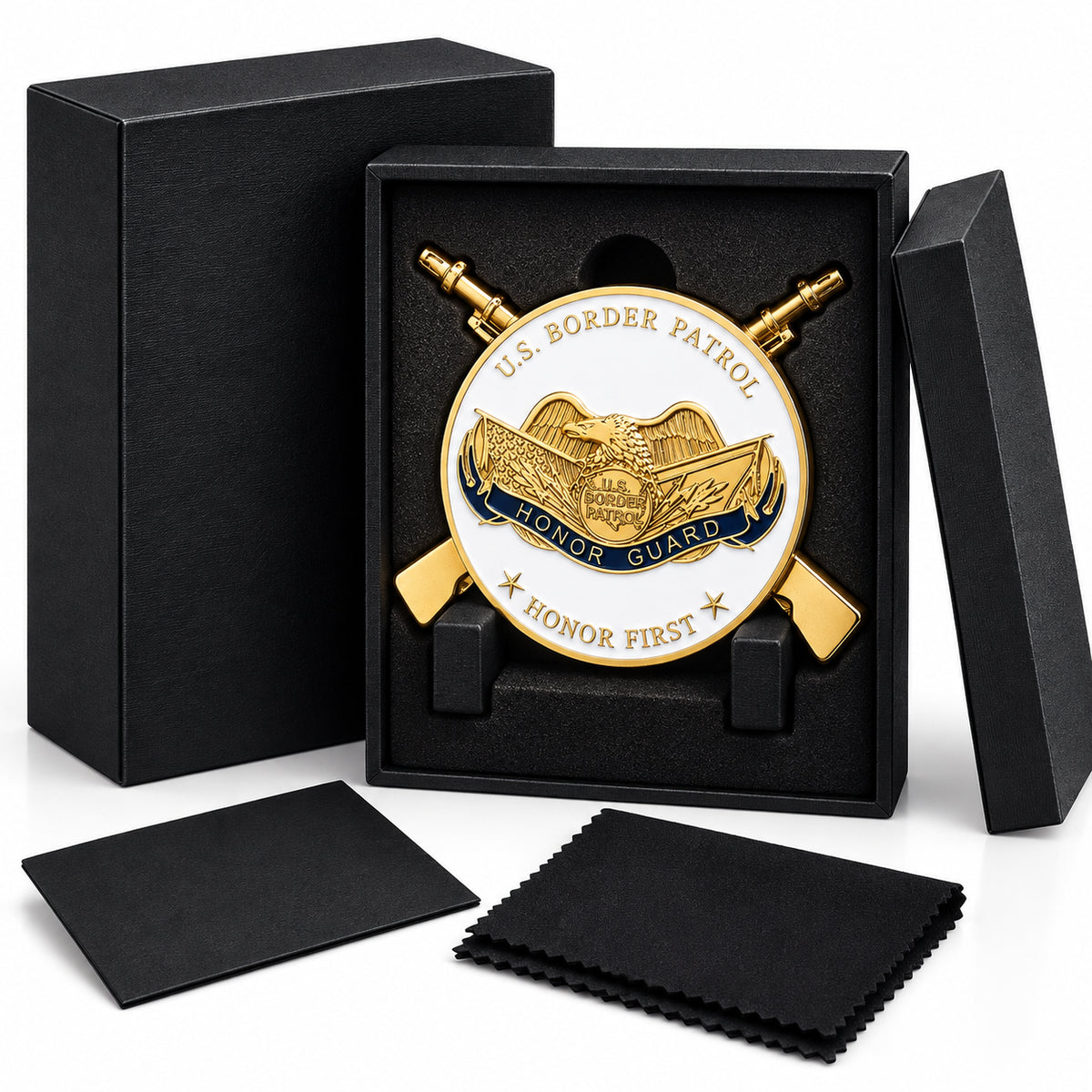 Border Patrol | Personalized Law Enforcement Gold Challenge Coin