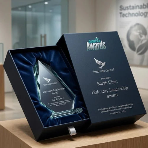 Unity Peak Crystal Plaque Award