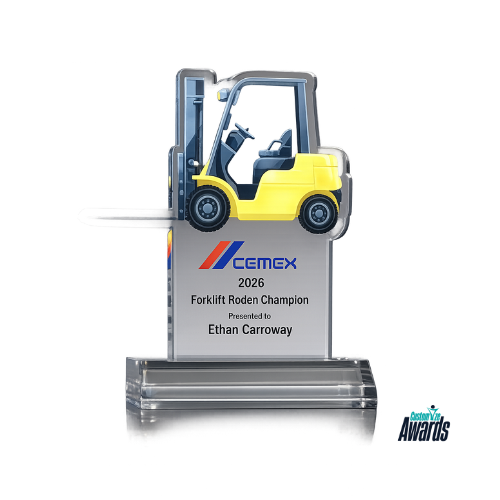 Forklift Acrylic Award | Material Handling Excellence Trophy