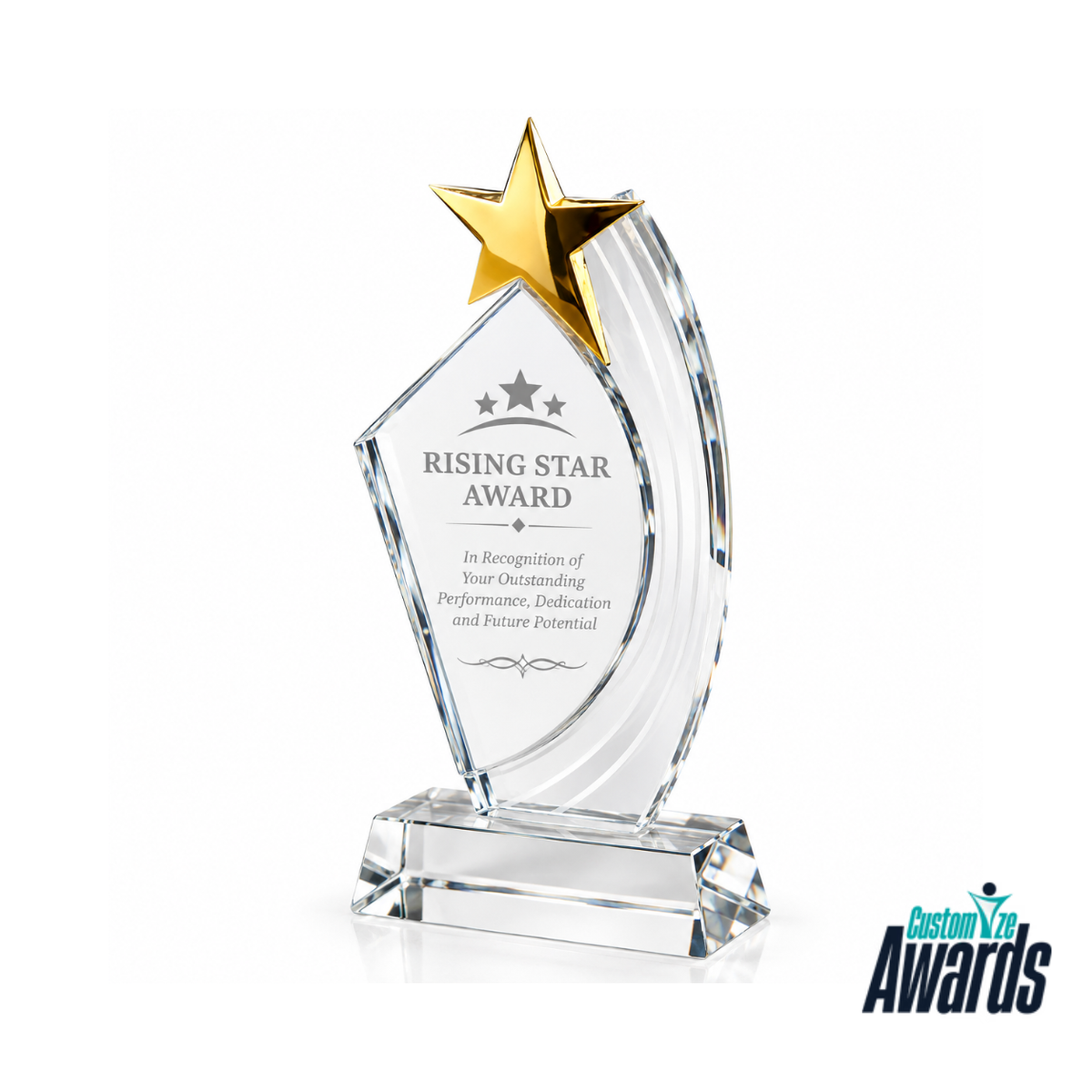 Rising Star | Custom Crystal Rising Star Achievement Award