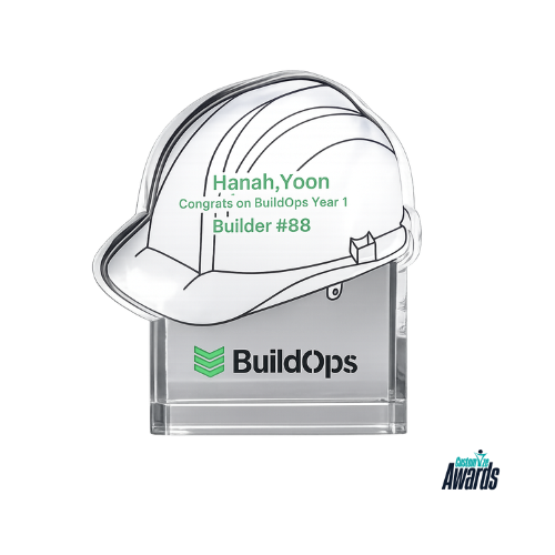 Builder Acrylic Award | Construction Achievement Trophy