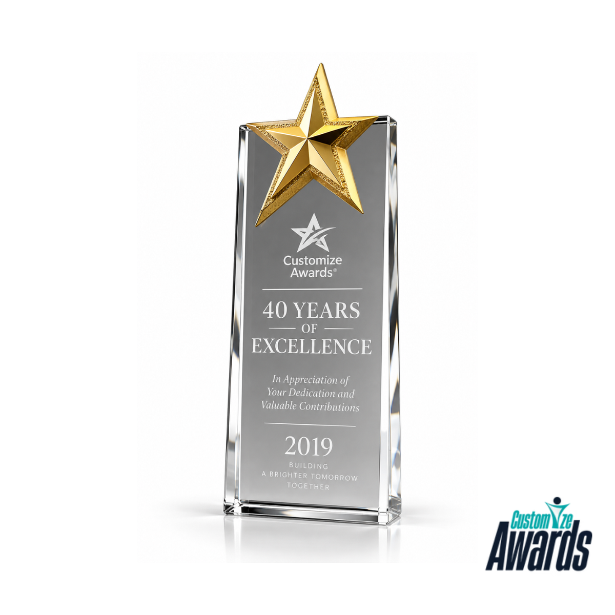 Golden Legacy | Custom Crystal Anniversary Recognition Award
