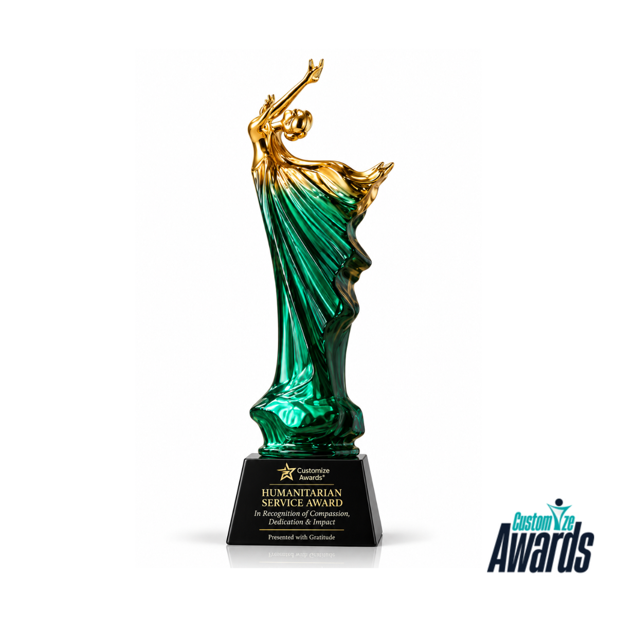 Compassion Tide | Custom Crystal Humanitarian Excellence Award (Copy)