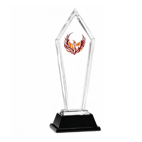 Executive Engraved Signature Peak Crystal Award