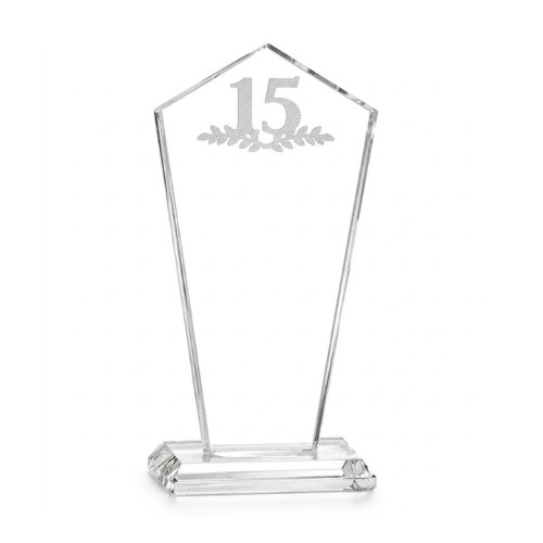 Engraved Pentagon Crystal Award