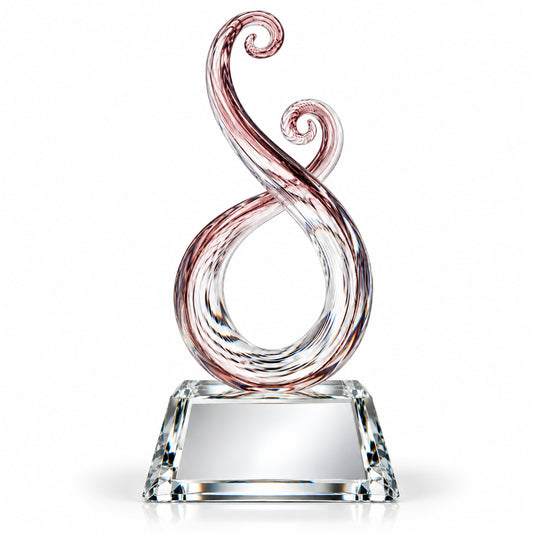 Silver louvre | Custom Art Glass Recognition Award