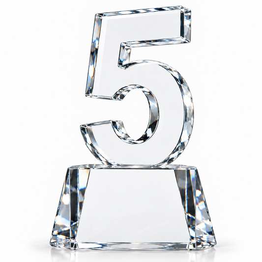 Noble Rise | Custom Crystal 5 Years of Service Recognition Award