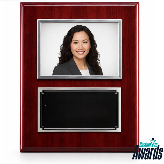 Rosewood Triumph | Personalized Framed Wood Award for Leadership Recognition