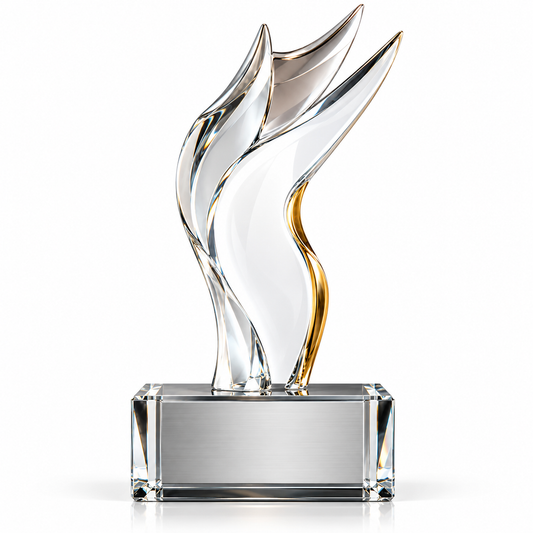 Eternal Embrace | Custom Love & Appreciation Crystal Award