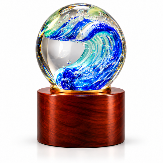 Marine Glow | Custom Coastal Art Glass Award