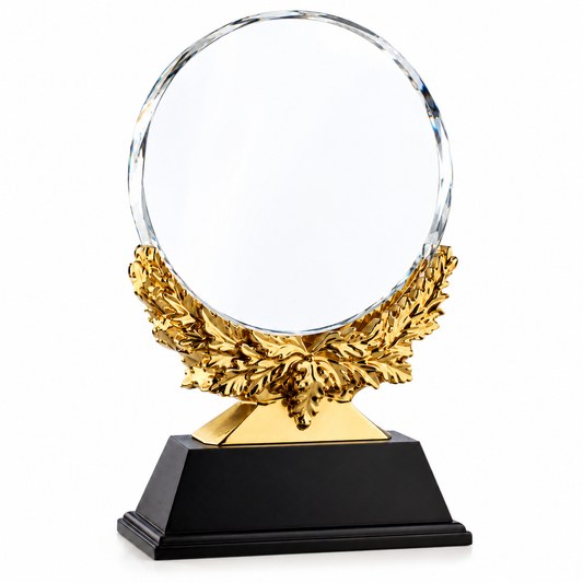 Golden Laurel | Custom Crystal Sales Achievement Award