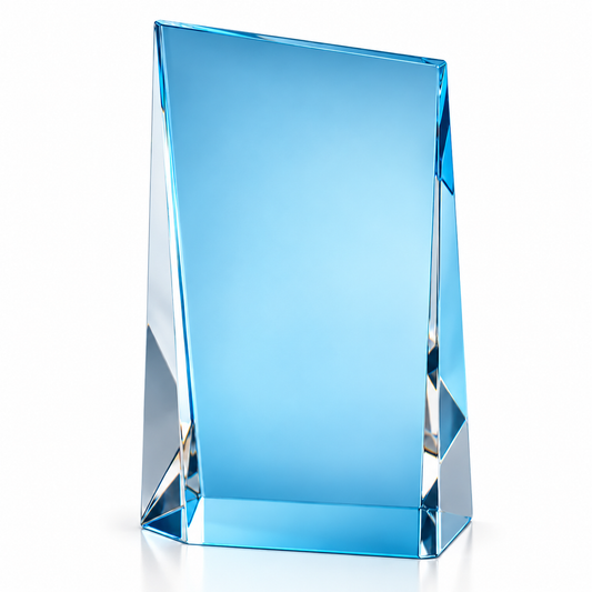 Usury Rise | Custom Blue Glass Guest of Honor Award