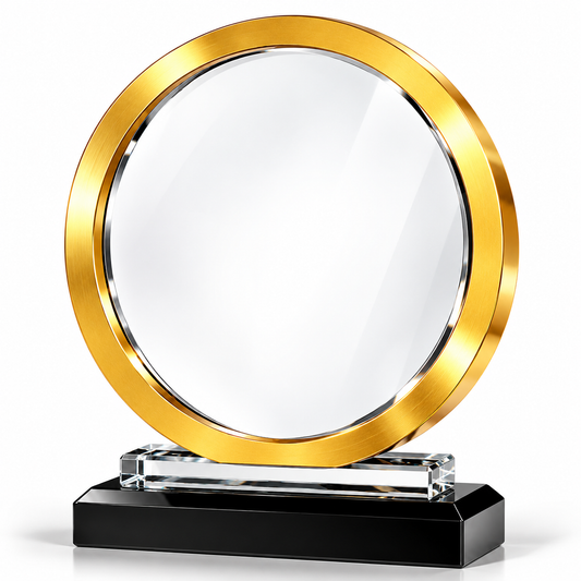 Golden Crest | Custom Crystal Sales Achievement Award