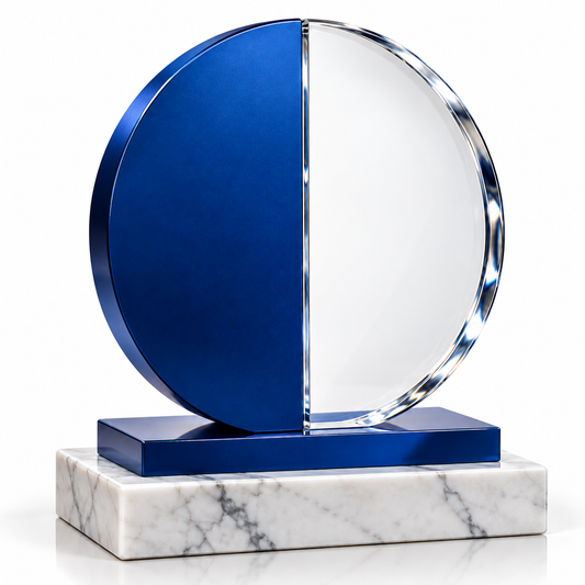 Azure Celestial | Custom Crystal Plaque Awards