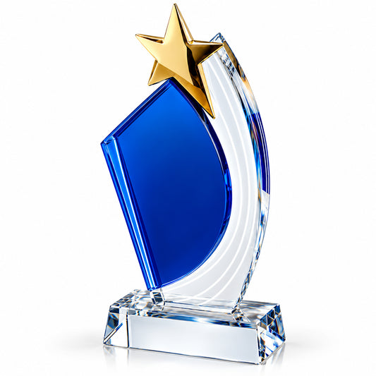 Blue Starshine | Custom Crystal Global Impact Achievement Award