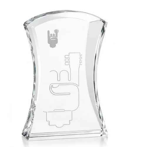 Personalized Harcourt Crystal Award Trophy with Custom Engraving