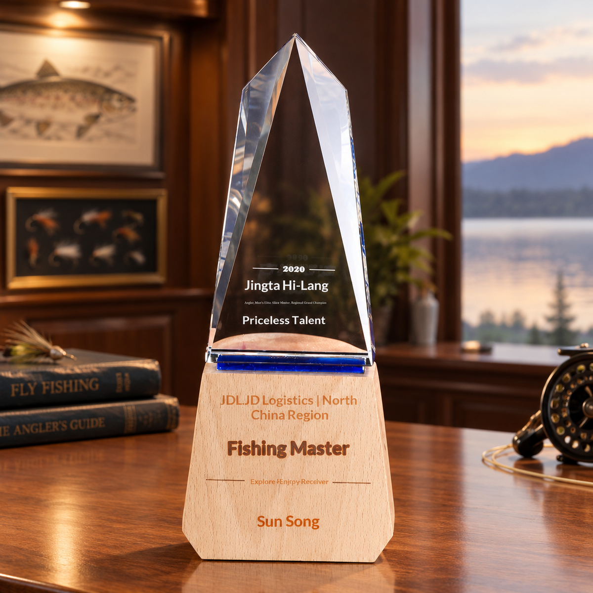 Gratitude Peak | Thanksgiving Crystal and Wood Appreciation Award