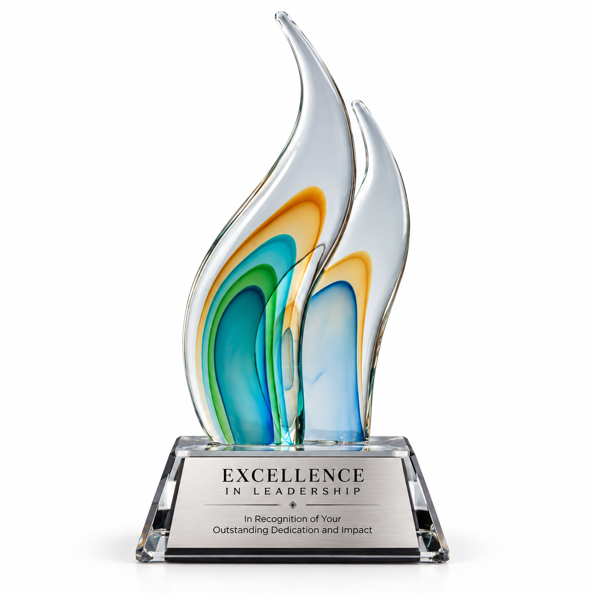Twin Flame | Custom Art Glass Recognition Award