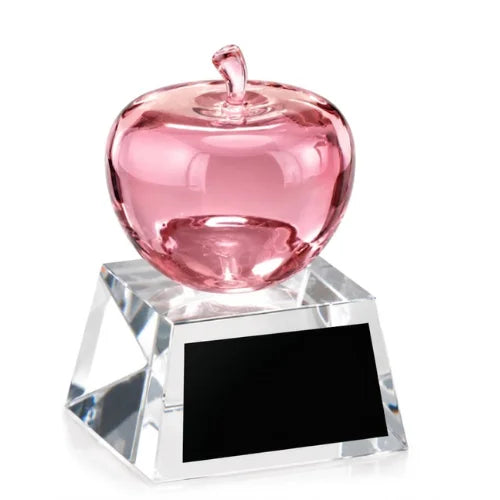 Personalized Engraved Apple Crystal Award