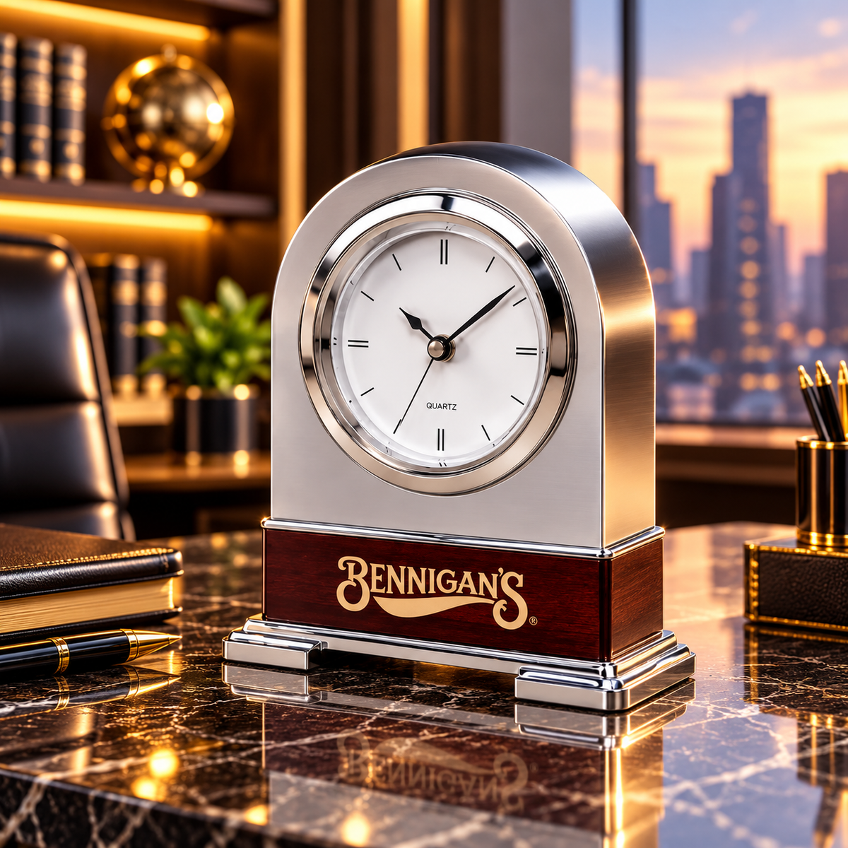 Heritage Timepiece | Custom Corporate Desk Clock Award
