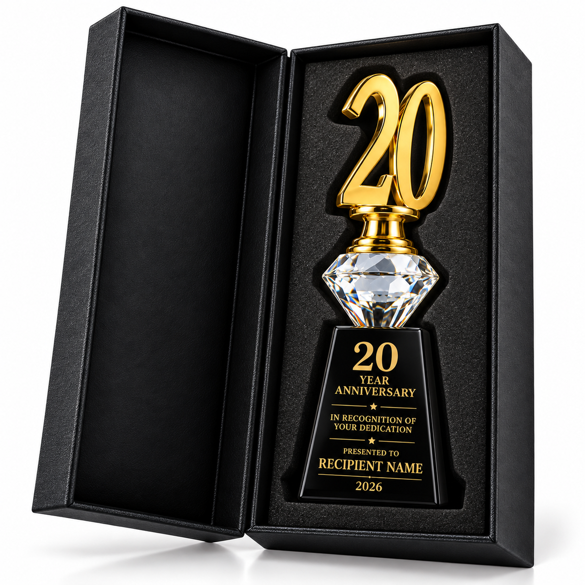 Regal Milestone | Custom Crystal 20 Year Service Anniversary Award