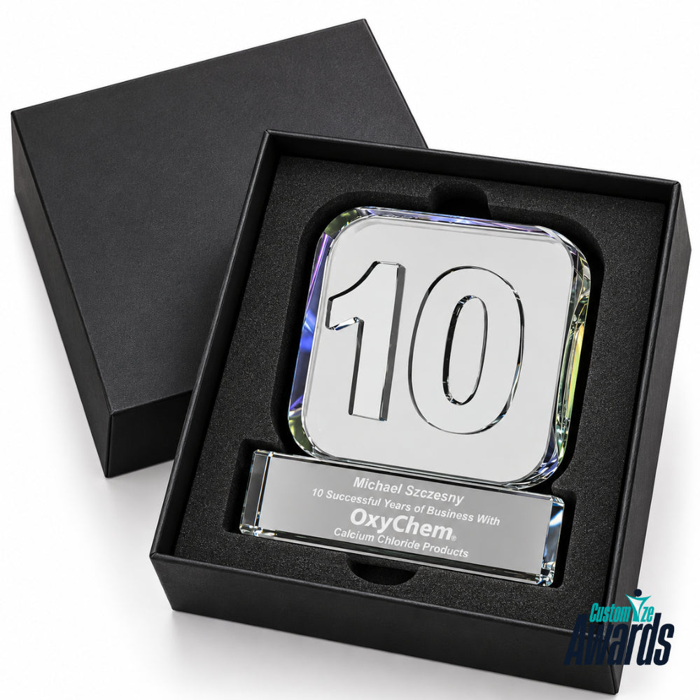 Decade Luminary | Personalized Block Plaque for Career Milestone Award