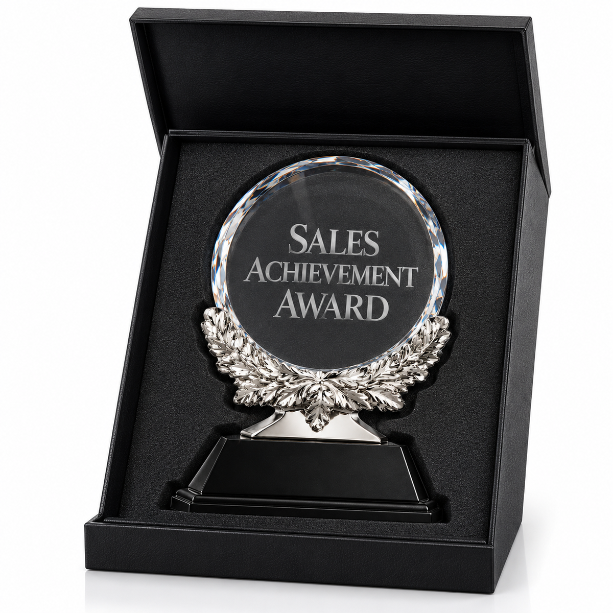 Sterling Laurel | Custom Crystal Sales Achievement Award