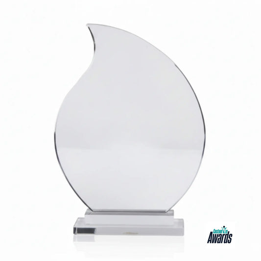 Flame Glass Crystal Plaque