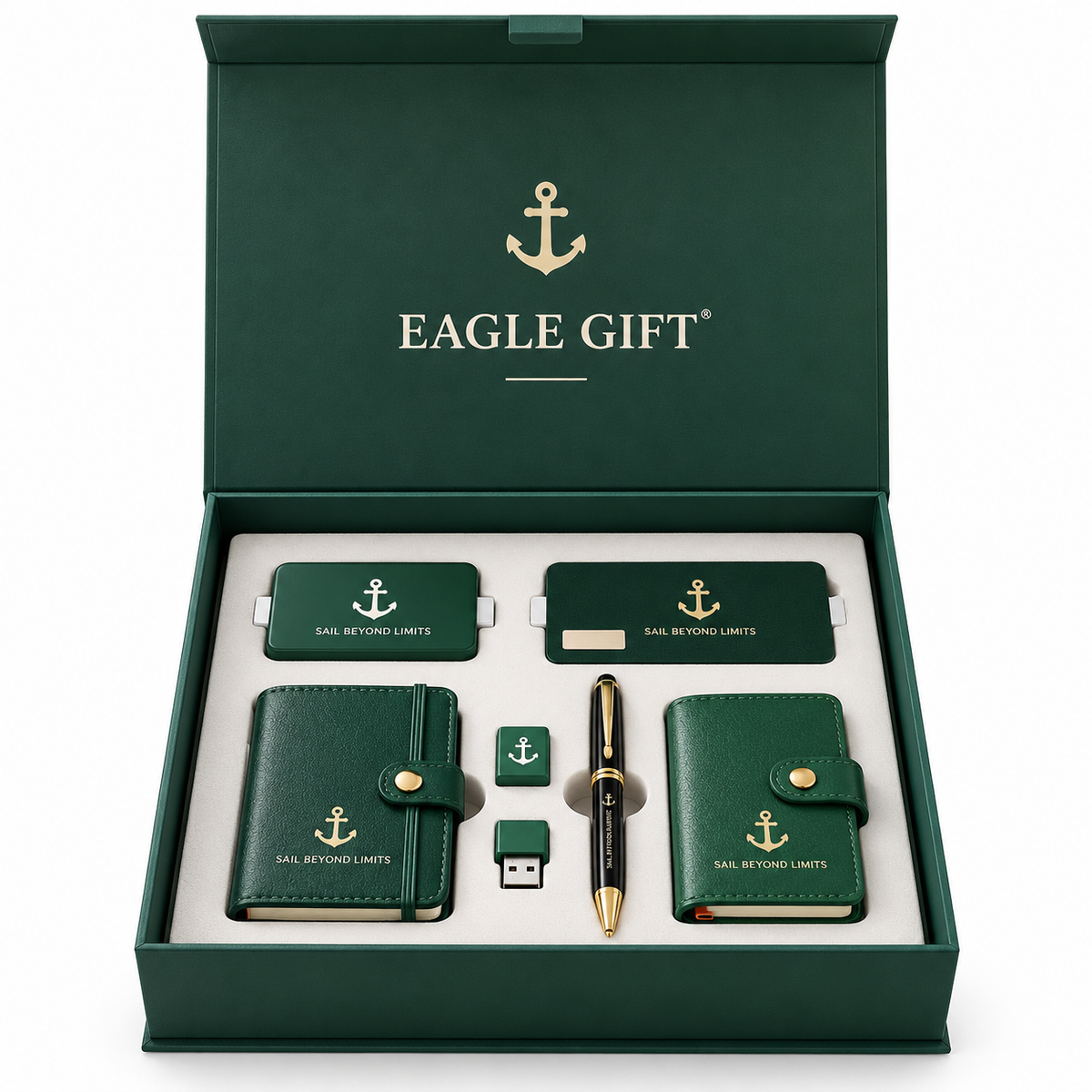 Evergreen Navigator | Customized Green Executive Corporate Gift Set