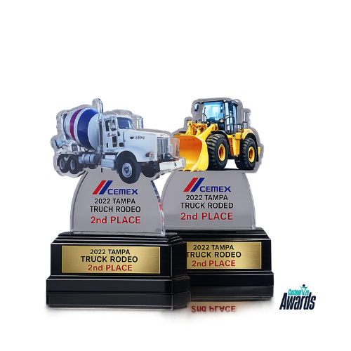 Heavy Equipment Acrylic Award | Truck Rodeo Achievement Trophy