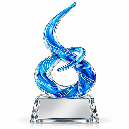 Azure Flow | Custom Art Glass Achievement Award
