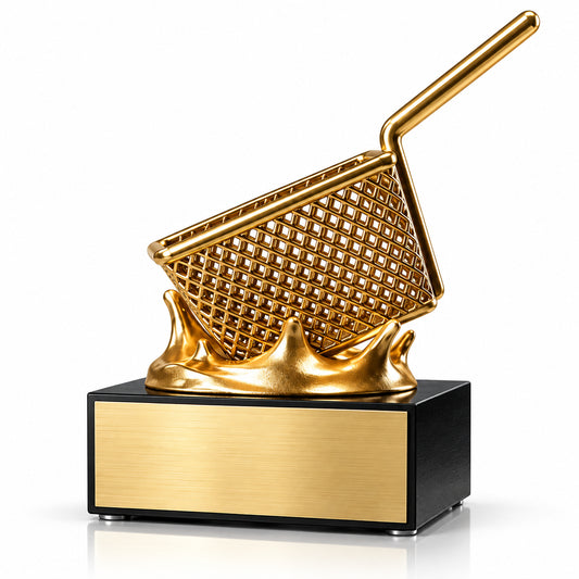 Golden Fryer | Golden Fryer custom culinary achievement trophy