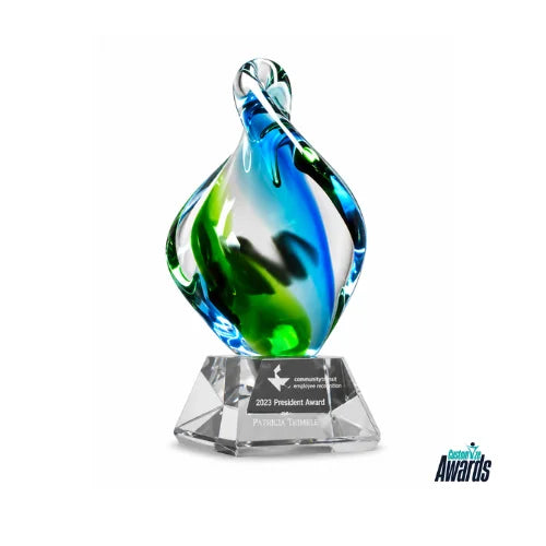 Aurora Art Glass Award β Excellence Recognition Trophy
