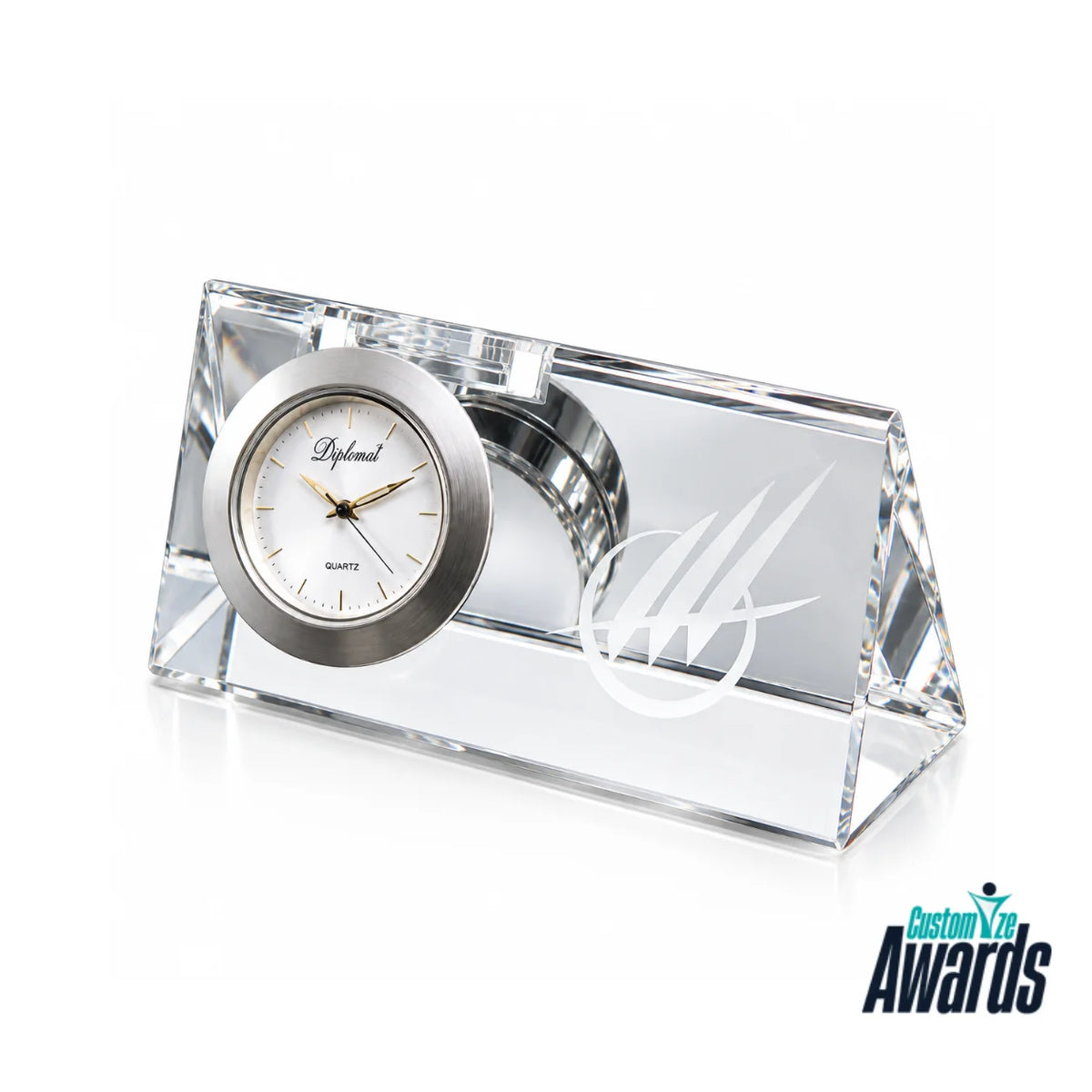 Crystal Diplomat | Custom Corporate Clock Award