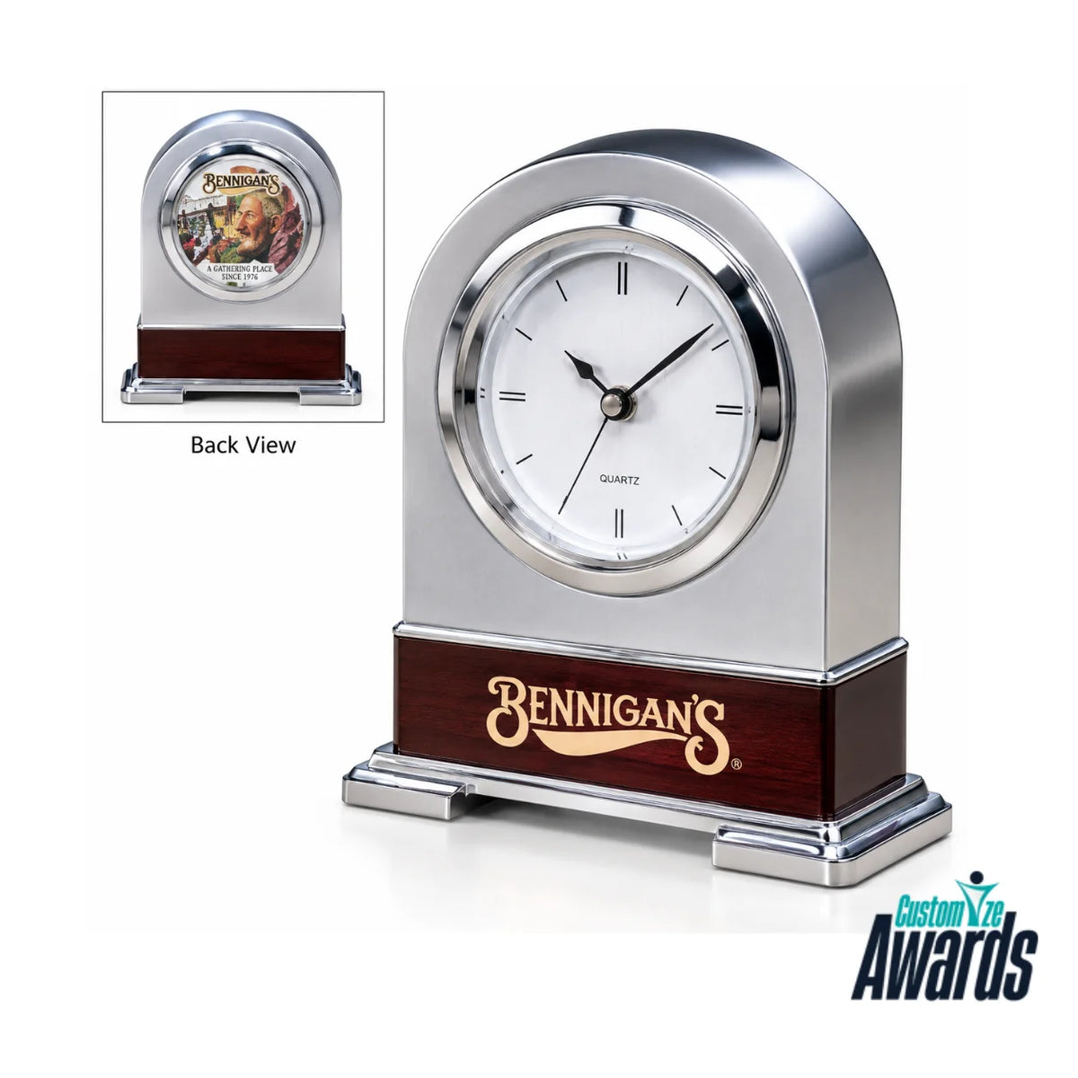 Heritage Timepiece | Custom Corporate Desk Clock Award