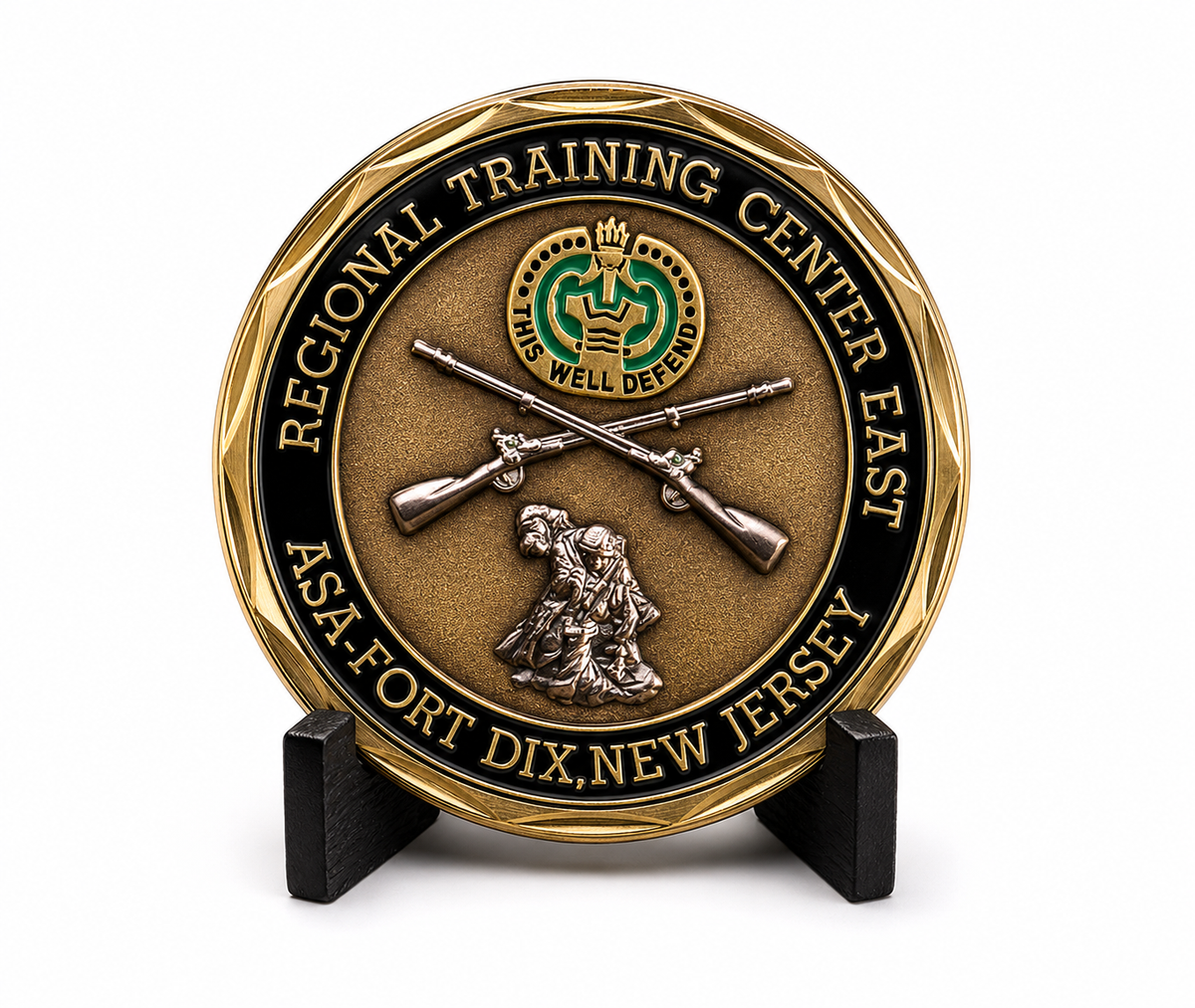 Kundenspezifische militärische Challenge Coin – Antikmessing 3D Army Recognition Coin mit Epoxidbeschichtung
