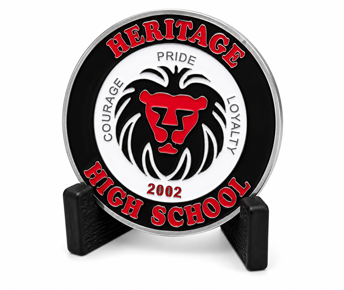 Custom School Challenge Coin – Studentenauszeichnung aus antikem Silber