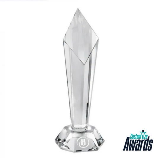 Centaurus Tower Custom Engraved Crystal Awards witht engraving
