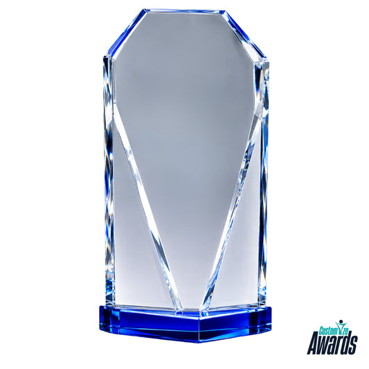 2_26500Engraved Blue Diamond Crystal Recognition Award without engraving