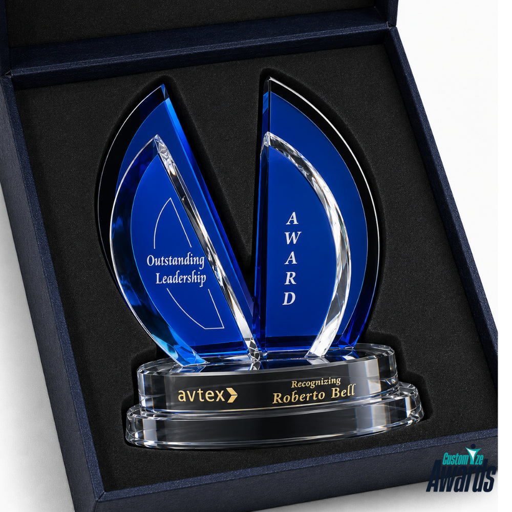 Flight Indigo Crystal Engraved Recognition Award lifestyle