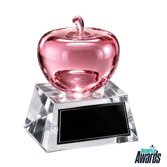 Legacy Apple Personalized Engraved Crystal Award without engraving
