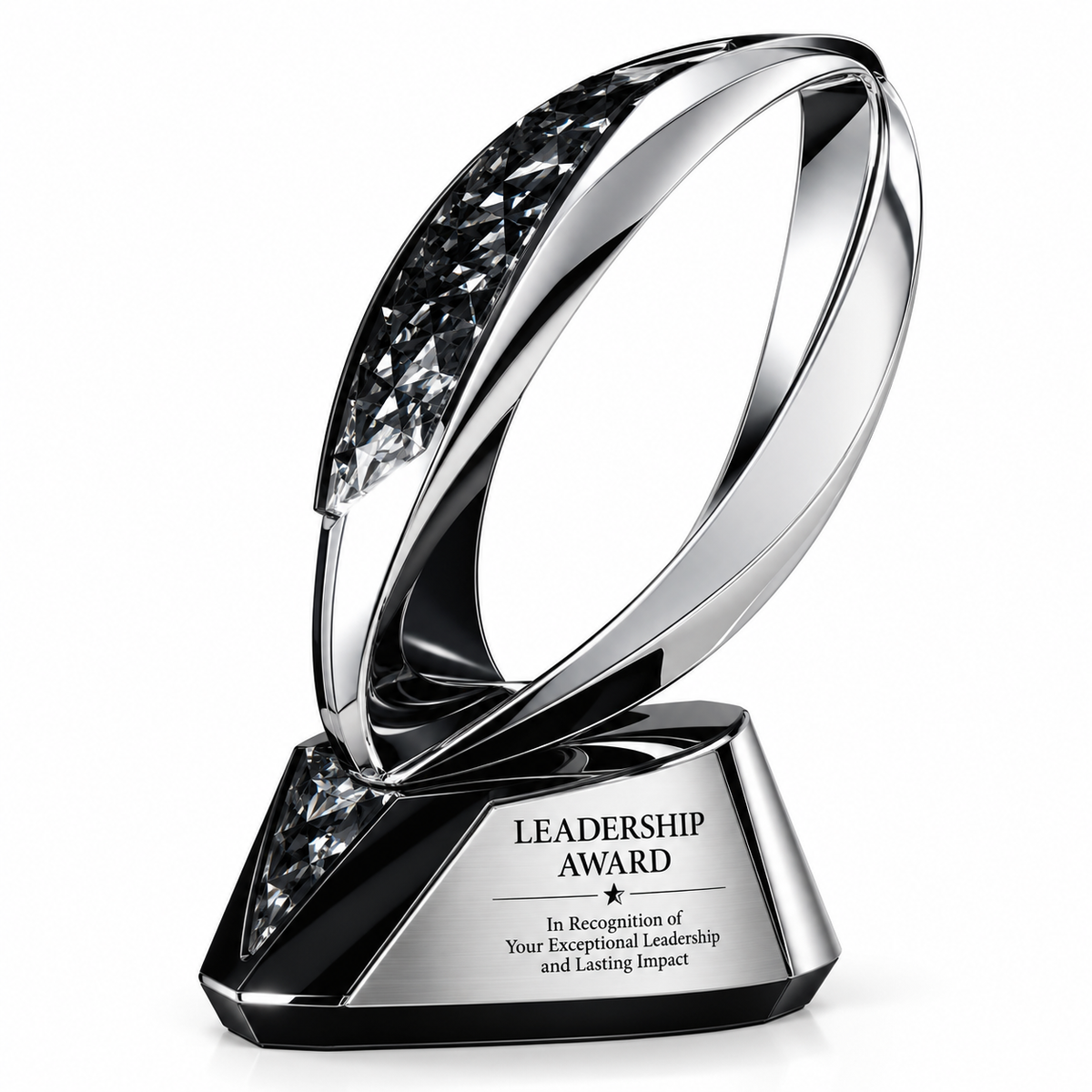 Modern Silver Velocity | Customized Metal Corporate Award