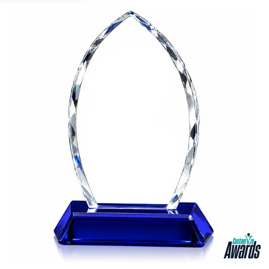 Personalized Cool Elliptic Crystal Engraved Recognition Award without engraving