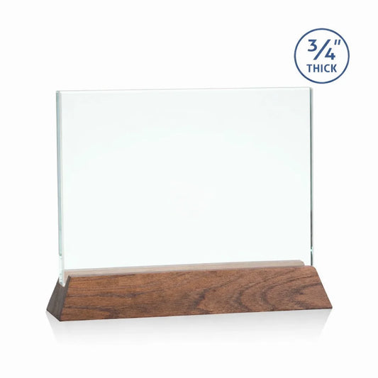 Walkerton Jade & Walnut Horizontal Glass Award