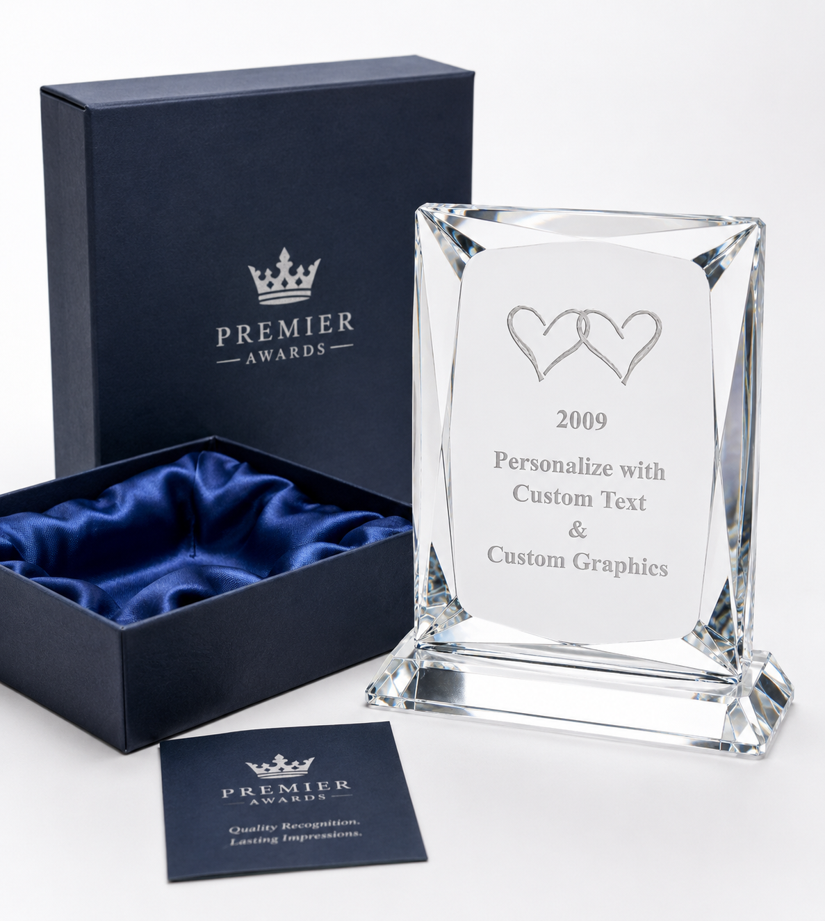 Plaque personnalisée | Trophée en cristal gravé