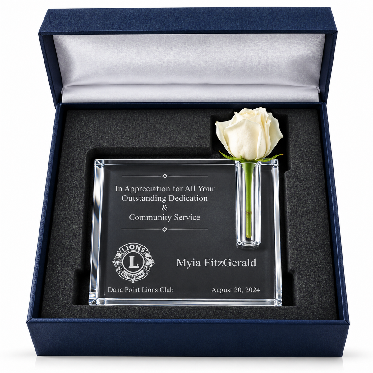 Community Rose | Community Service Appreciation Glass Award