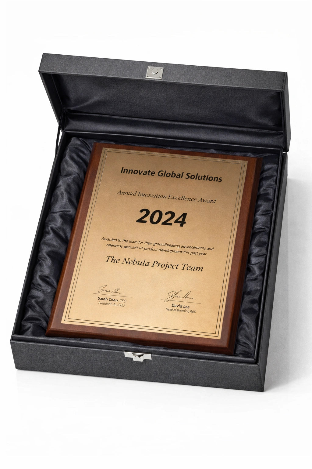 Beveled Gilded Horizon Plaque