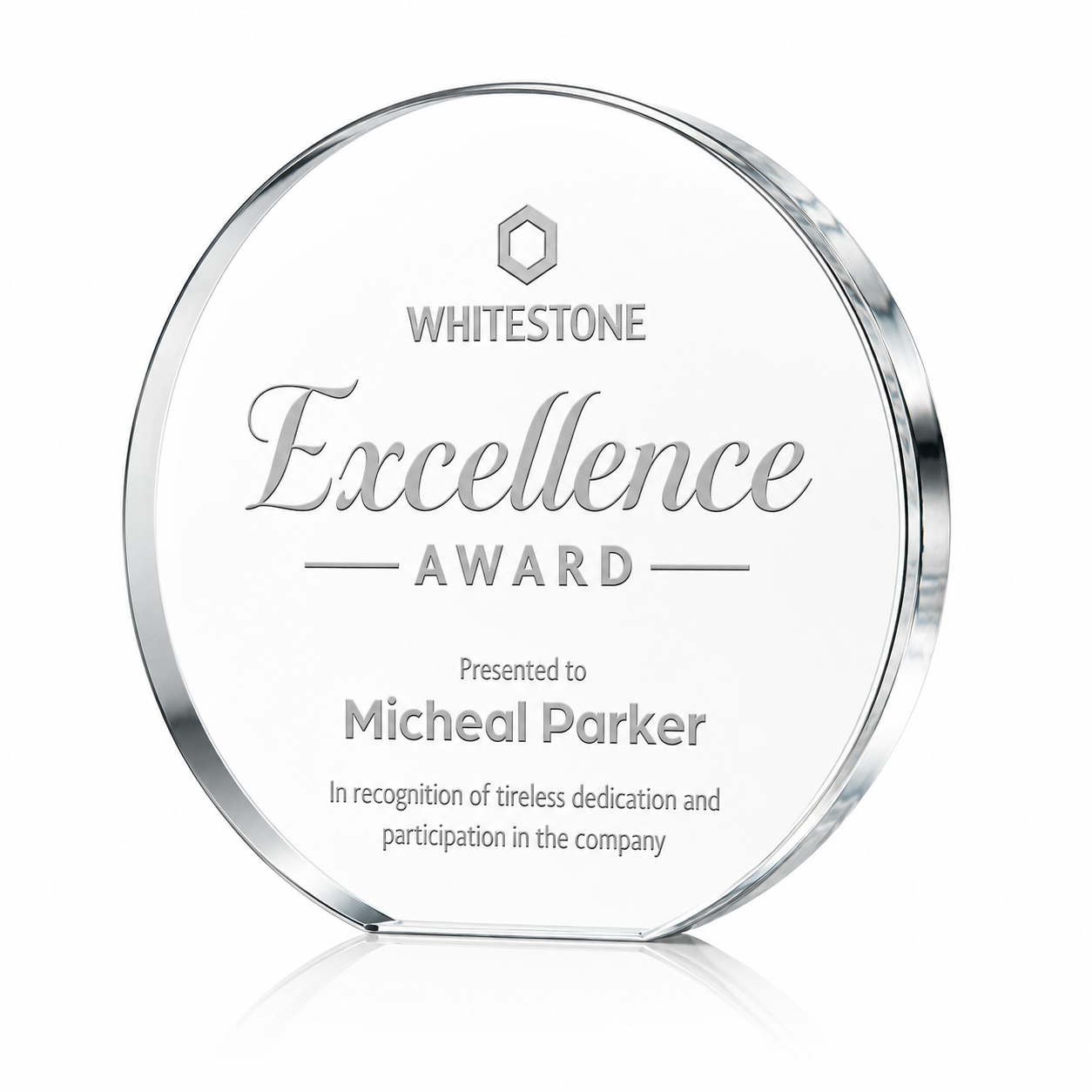 Gainsborough Circle Glass Award | Clear Recognition Trophy