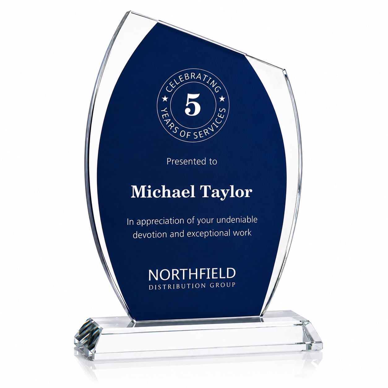 Blue Crystal State | Employee Recognition Trophy