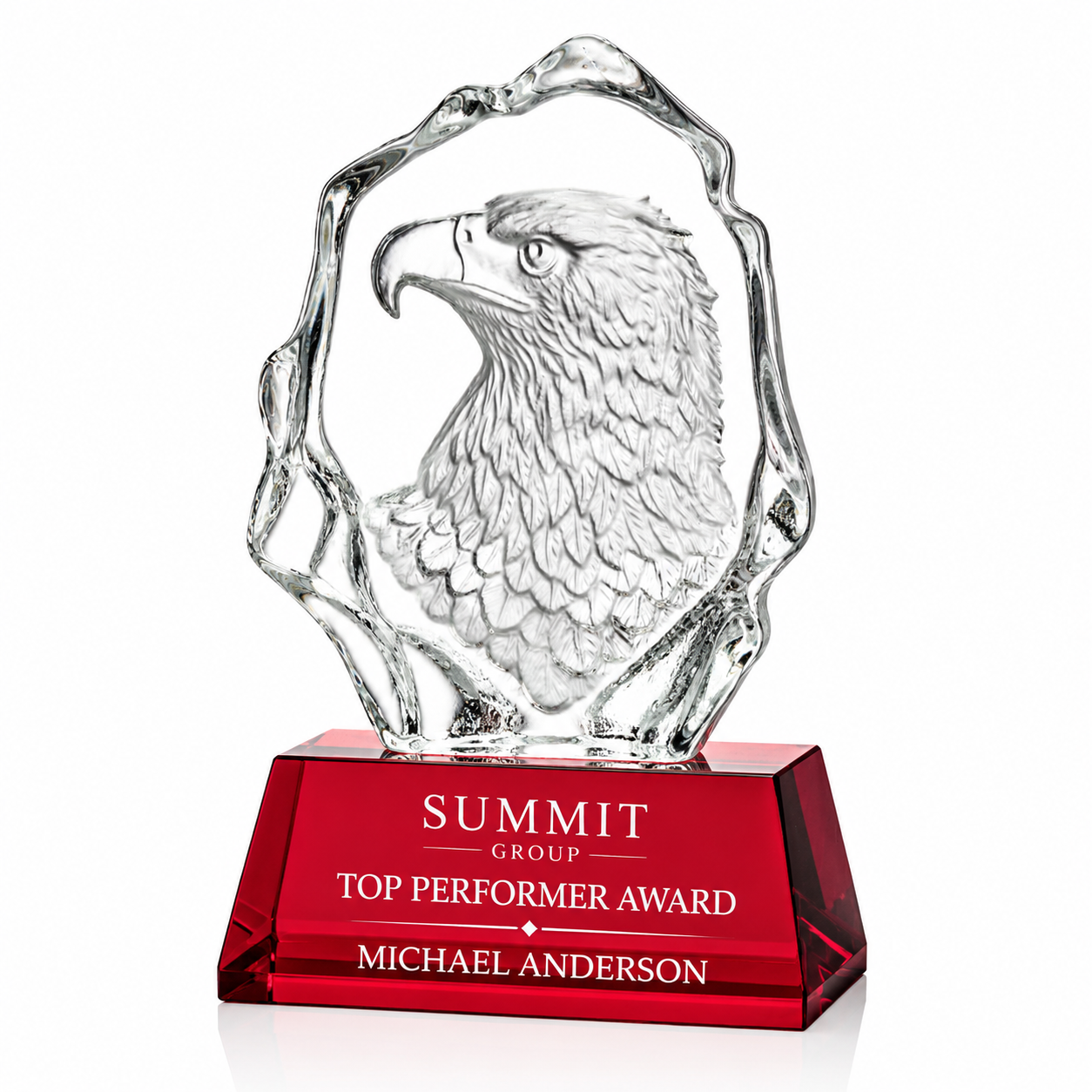Patriot Eagle Optical Crystal Award | Leadership Recognition Trophy
